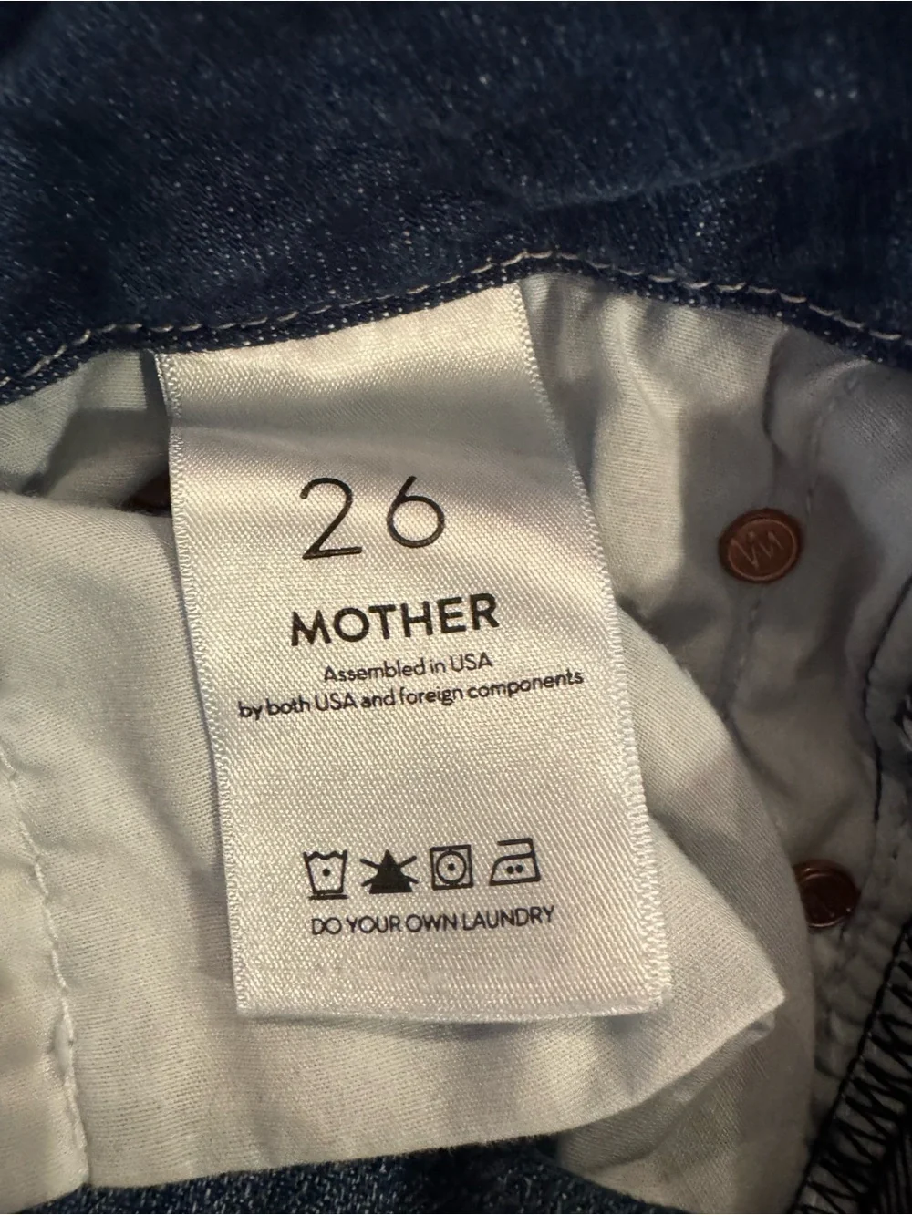 MOTHER Denim Medium Wash The Looker Ankle Fray - Size 26